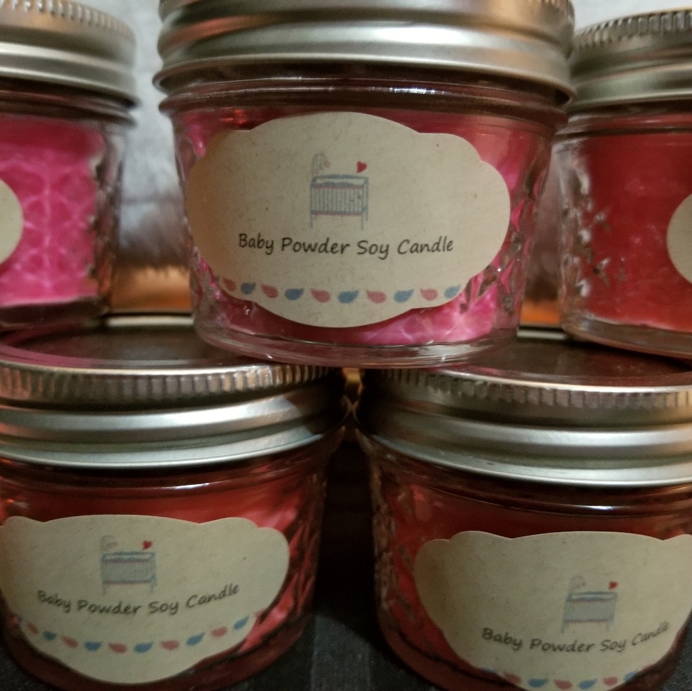 Baby Powder Scented Soy Candles  4 oz.